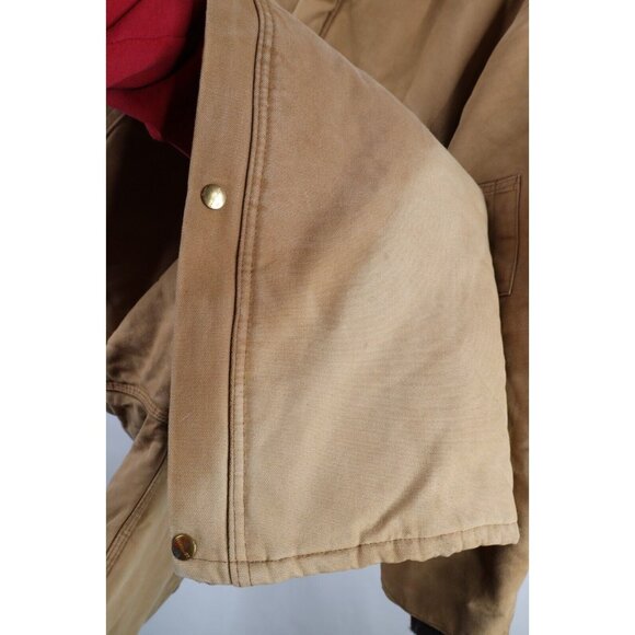 Vtg 80s Carhartt Mens 44S Distressed Quilted Canvas Insulated Coveralls Bibs USA - Picture 15 of 16
